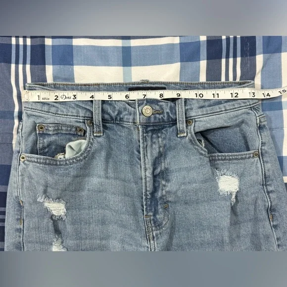 Lucky Brand Drew High Rise Mom Jeans Distressed Light Wash Sz0 - Picture 8 of 9